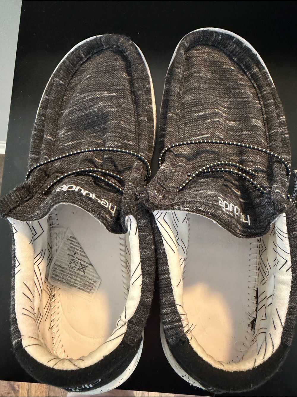 Hey Dude Men's Slip-On Loafers in Charcoal Heather